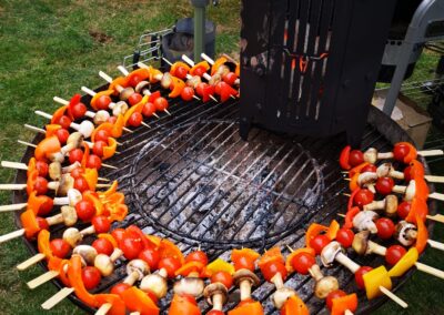 On the grill